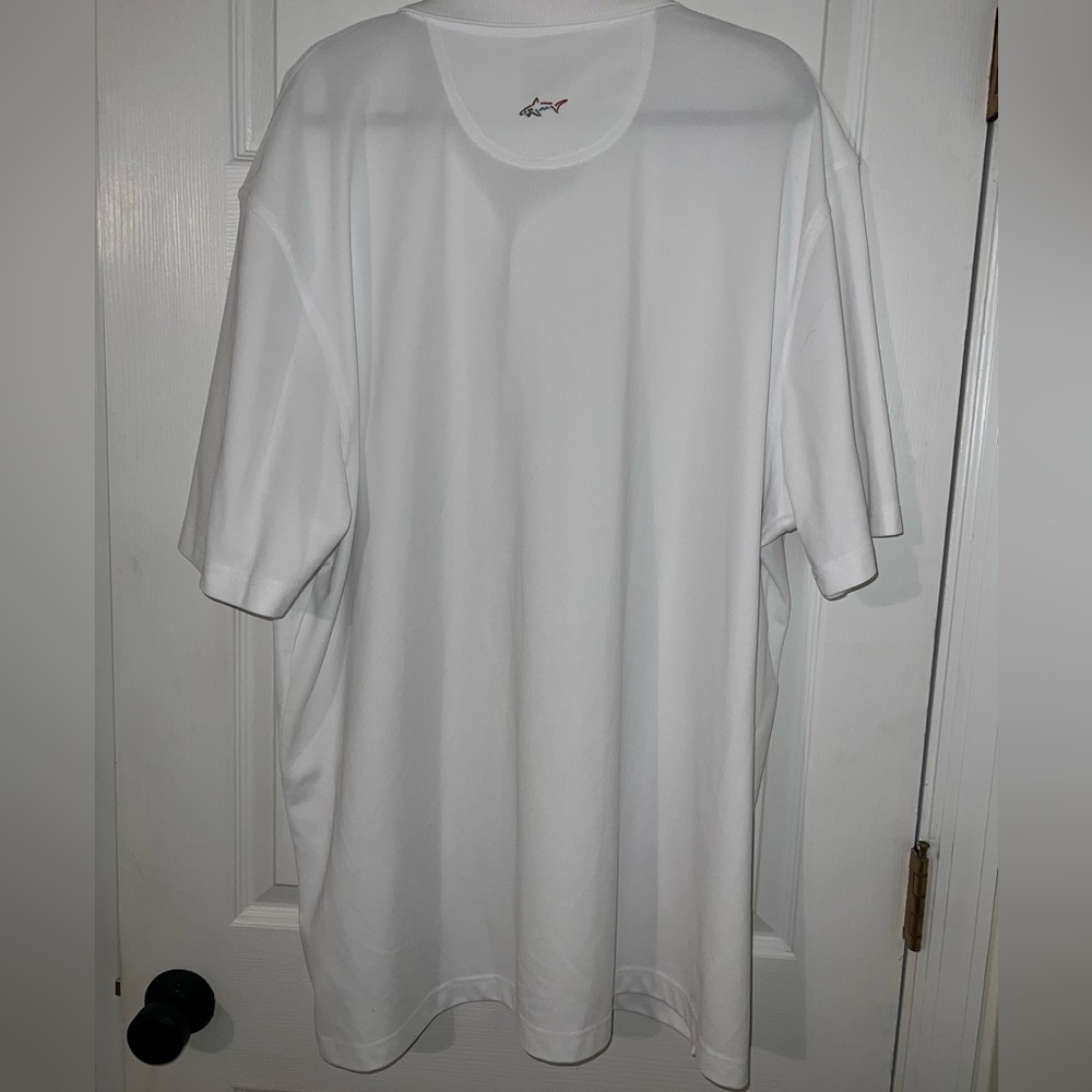 Greg Norman Collection CLASSIC PIQUE SHARK POLO White